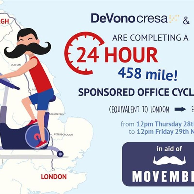 DeVono Cresa's 24-hour Bike Ride in aid of Movember